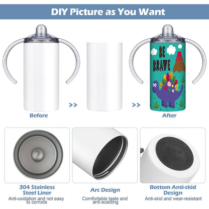 Foaincore- Vasos de sublimación en blanco con asa y tapa