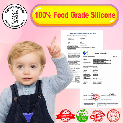 Collares masticables para niños sensoriales, 10 piezas de collar masticable de silicona para niños con autismo, TDAH, SPD, masticación, terapia motora oral