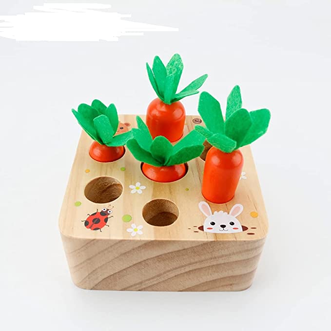 GoryeoBaby-Juguetes de madera, cosecha de zanahorias