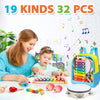 Juego de instrumentos musicales para niños, 32 piezas, 19 tipos, instrumentos de percusión de madera
