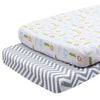 Hygge Hush Pack and Play Sheets - Juego de sábanas bajeras de 400 hilos