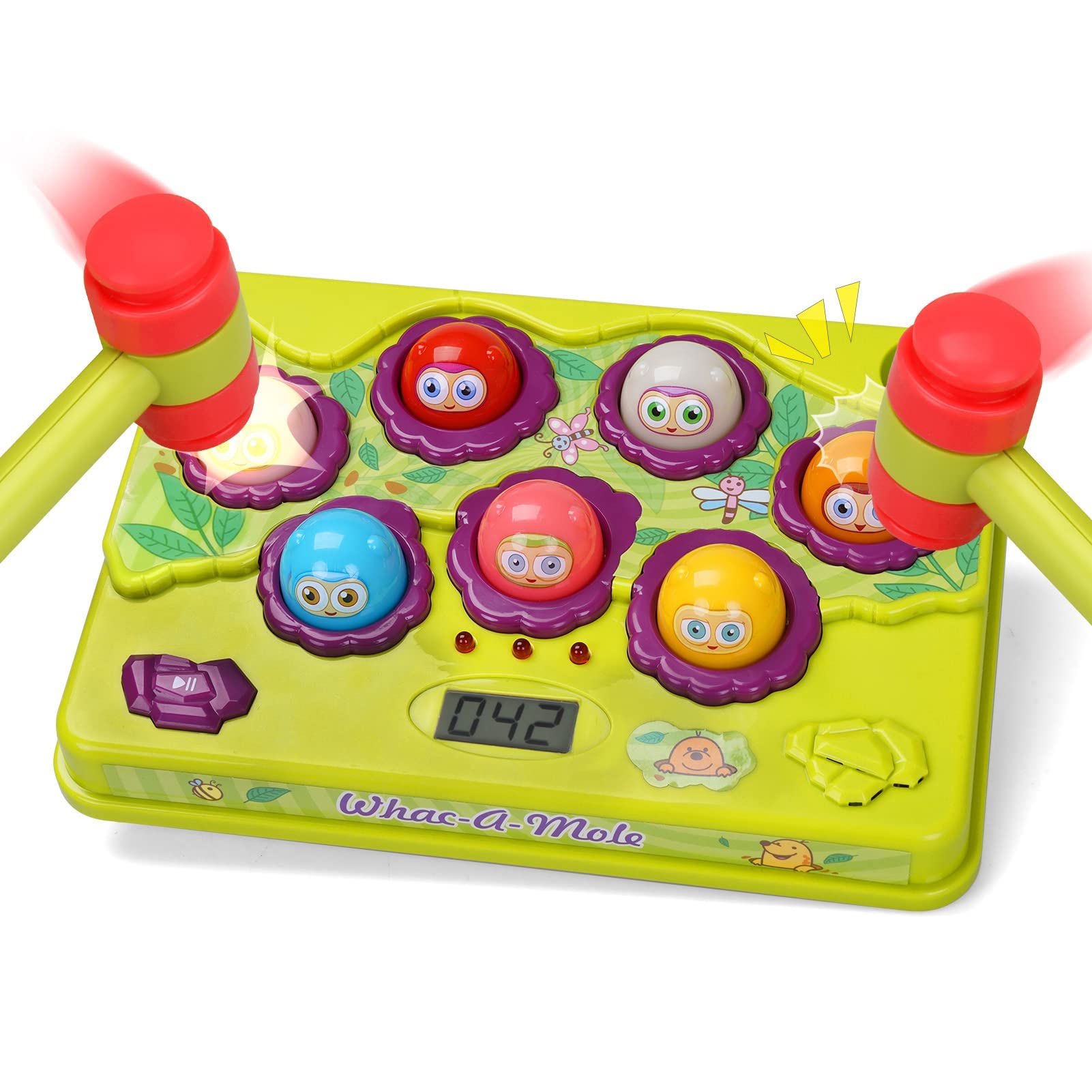 FS Whack A Mole juguetes interactivos para golpear con sonido y luz