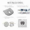 Dodo Babies - Almohada para para recién nacido, 2 clips para chupeta y funda para chupeta