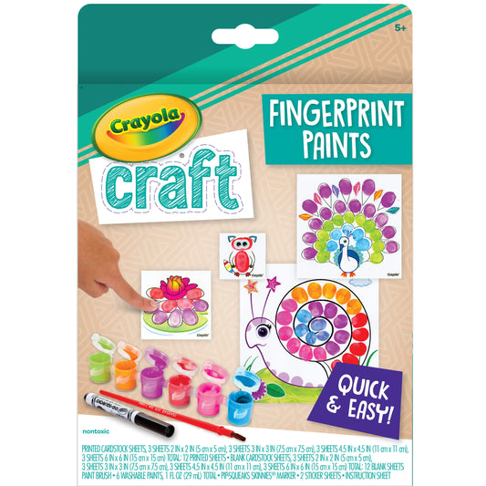 Set de pintura para huellas dactilares Crayola con plantillas