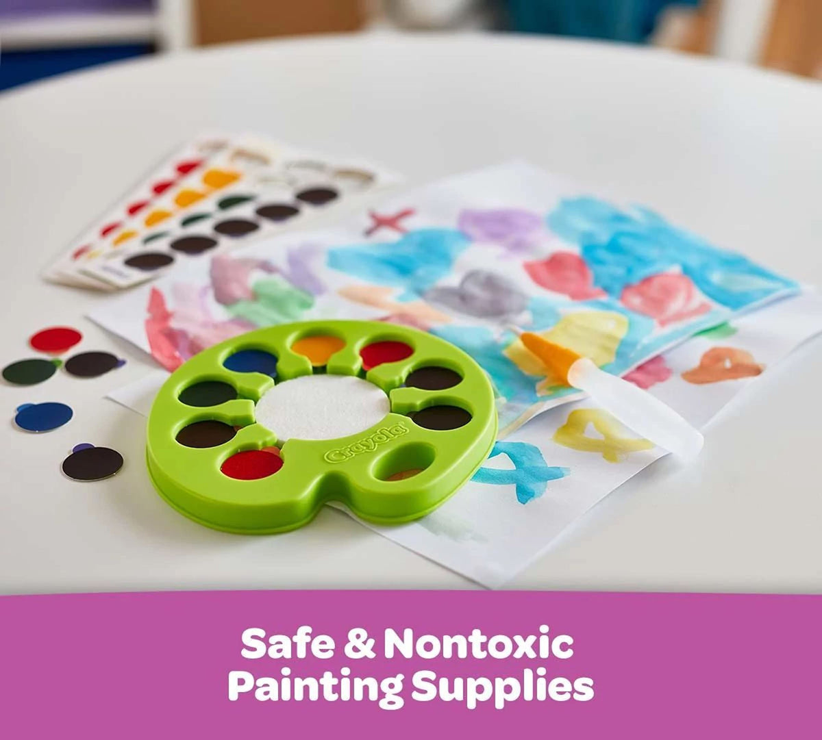 Crayola Paleta de Acuarela Pop & Paint, Kit de Pintura Lavable