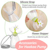Haakaa - Bomba de silicona para mamas y conchas maternas para que madres lactantes expresen y recolecten leche materna incluye una correa de silicona y un tapón de flores