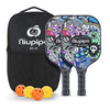 Juego de 2 paletas de Pickleball de fibra de vidrio