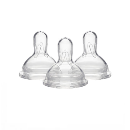 Medela Pezones de flujo medio con base ancha, paquete de 3, para bebés de 4 a 12 meses