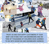 QOGIR Arnés de esquí y snowboard para niños