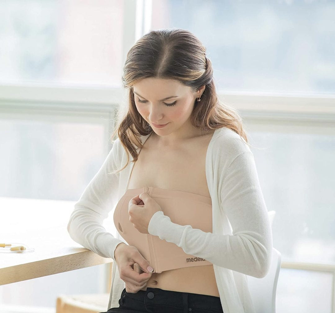 Medela- Easy Expresión, brasier beige, Talla L