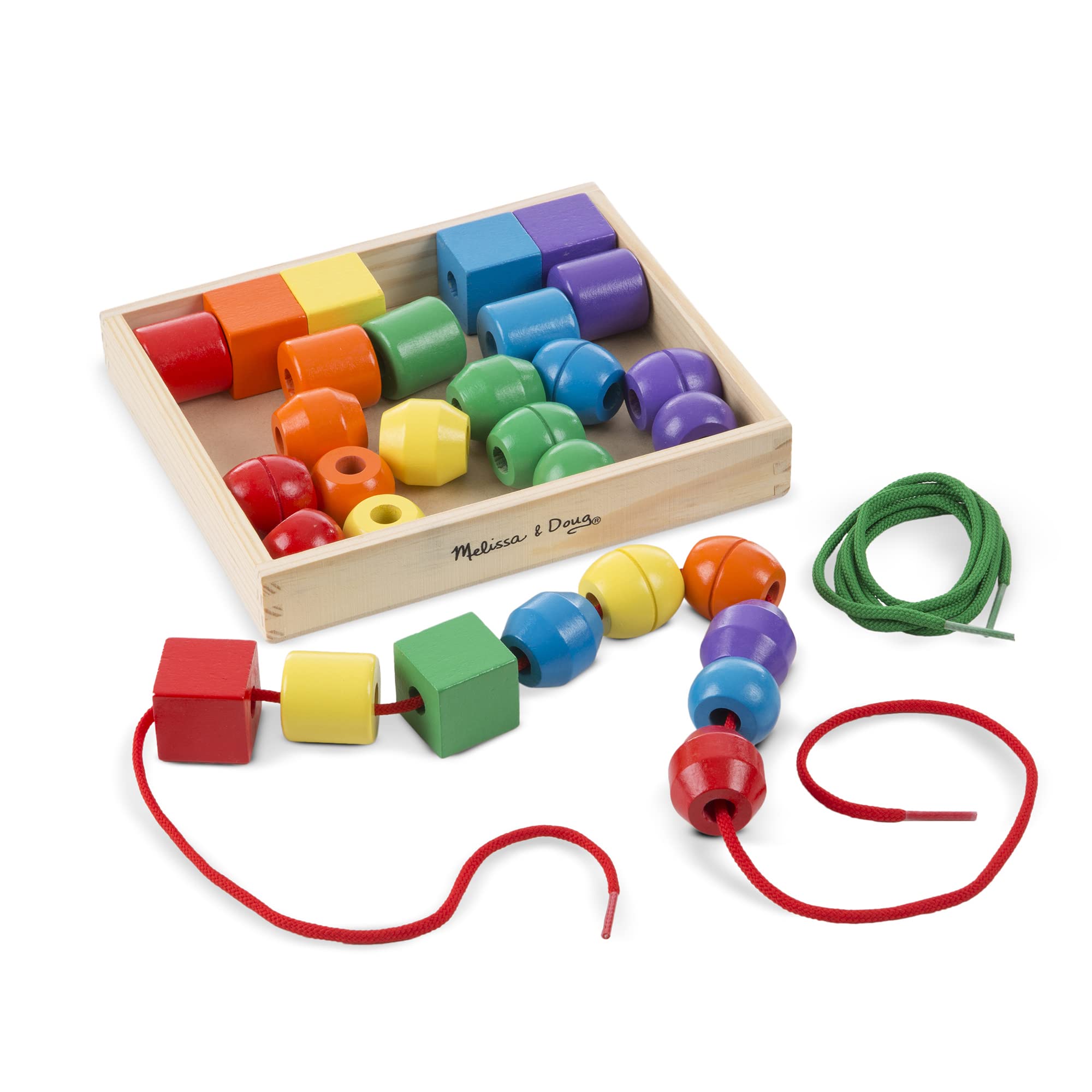 Set de cuentas Melissa & Doug, con 30 cuentas y 2 cordones