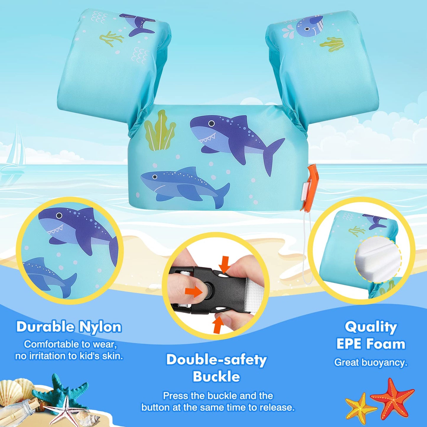 MoKo Kids Swim Arm Band, Chaleco de natación para niños