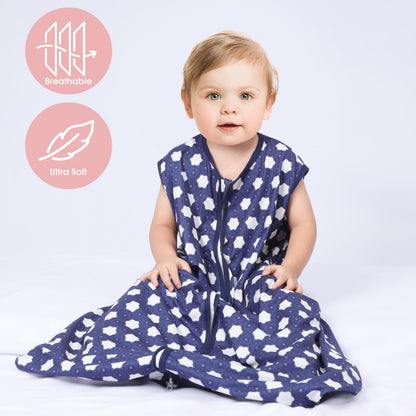 GUNTAIL Saco de dormir para bebé de 0 a 6 meses, paquete de 3 mantas para bebé, 100% algodón