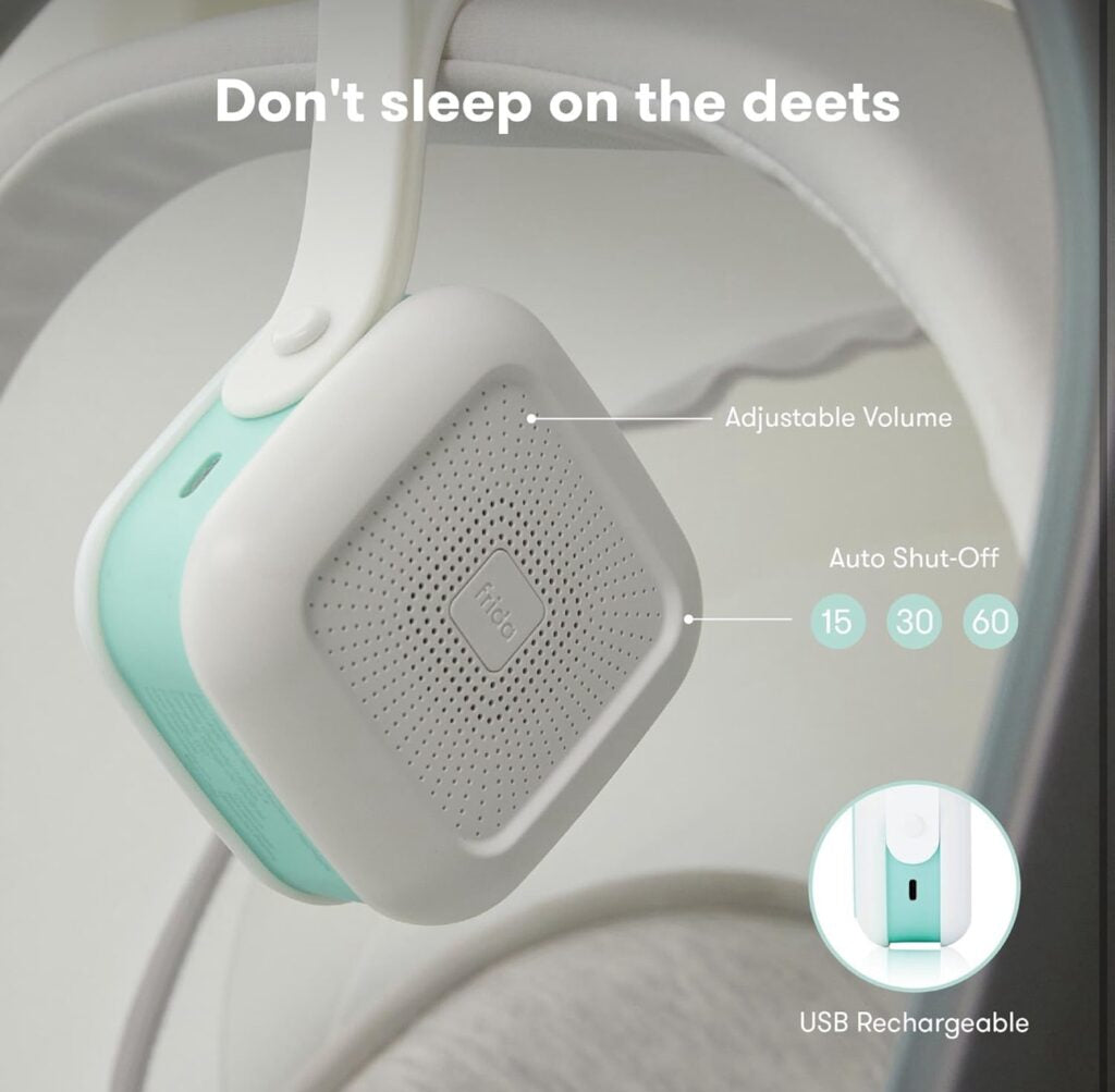 Frida Baby 2-en-1 Máquina de Sonido Portátil + Luz Nocturna – Máquina de Ruido Blanco