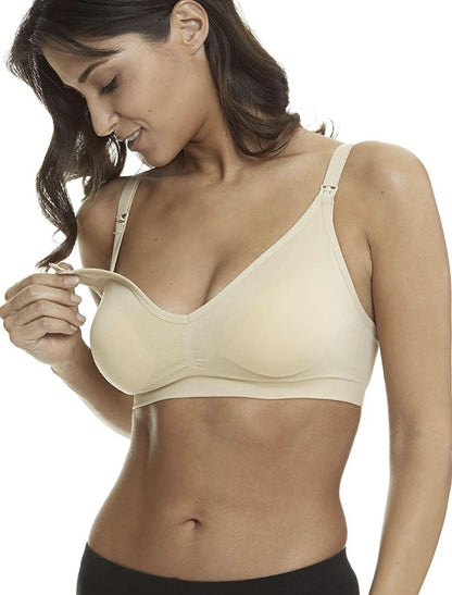 HOFISH-Brasier maternidad beige claro, Talla L