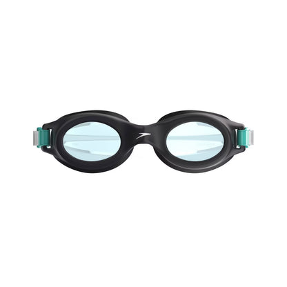 Gafas de natación Speedo Junior Glide estampadas - Negras / Correa ajustable, Edades 6-14