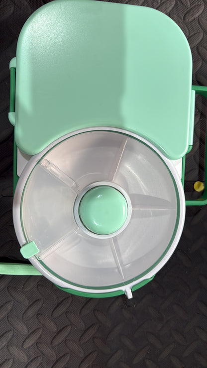 Fiambrera giratoria reutilizable y portátil