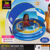 SunSmart Lazy River Kiddie Pool - Piscina inflable para niños con 2 patos de juguete y toldo de parasol extraíble