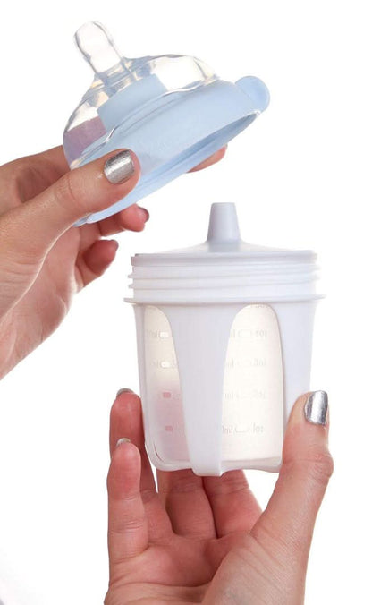 Kiinde Active Latch - Botella de silicona para bebé, anticólicos, a prueba de fugas, fácil de limpiar