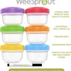 GreenSprout Juego de 12 recipientes Weesprout para guardar alimentos para bebés a prueba de fugas