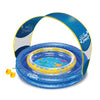 SunSmart Lazy River Kiddie Pool - Piscina inflable para niños con 2 patos de juguete y toldo de parasol extraíble