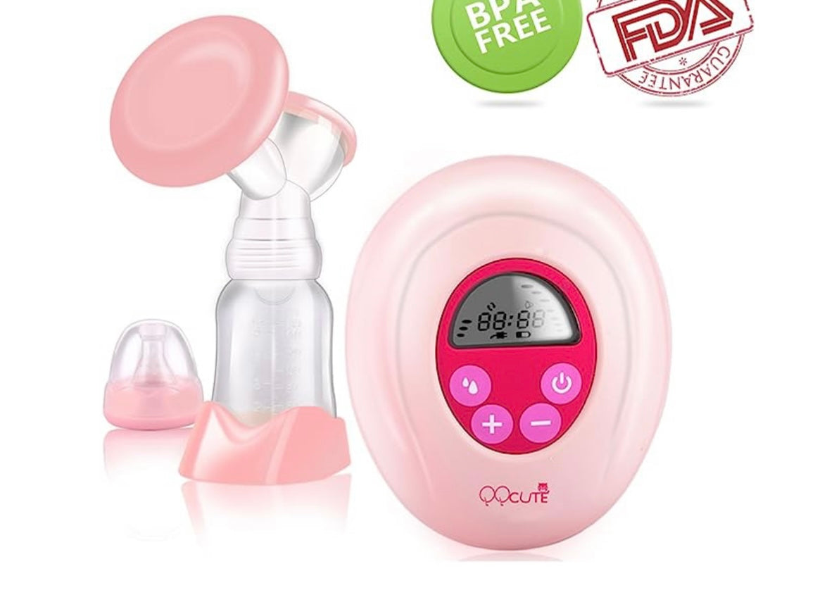 QQcute extractor de leche eléctrica rosado