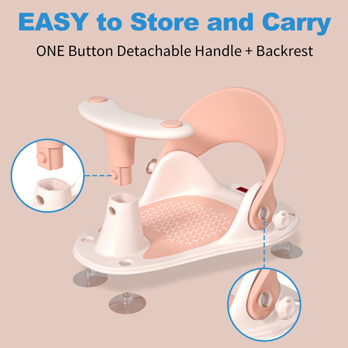 Asiento de baño para bebé, asiento de baño para bebé