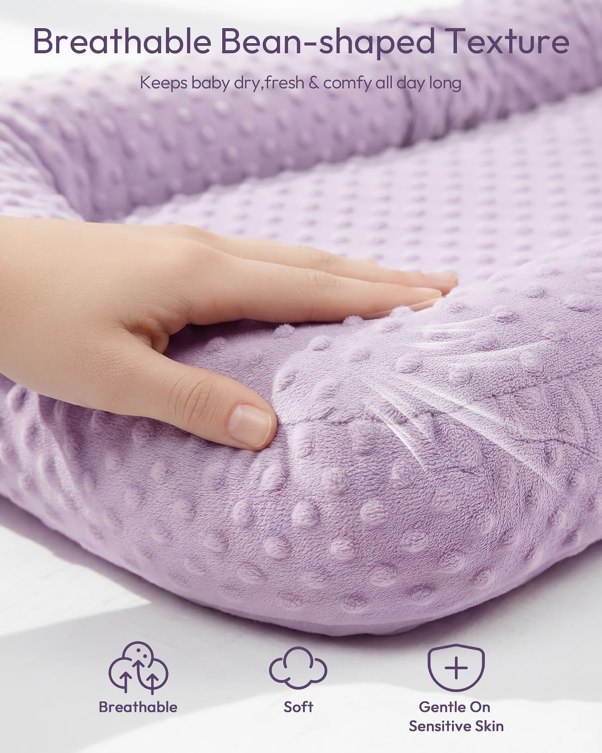 Tumbona para bebé Lavanda/Morado