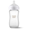 Philips AVENT Biberón de vidrio natural con pezón de respuesta natural, transparente, 8 onzas