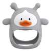 Mordedor de silicona de pato, gris