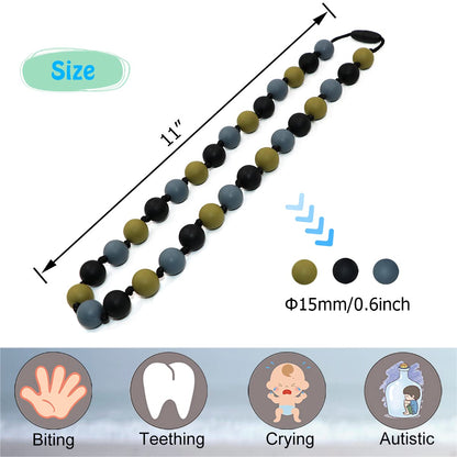Collares masticables para niños sensoriales, 2 piezas de collar masticable