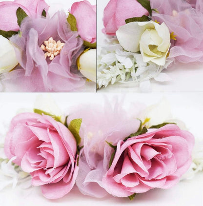 Fotografía de recién nacidos con diademas de flores para bebés