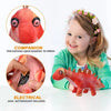 Robot interactivo para caminar, dinosaurio estegosaurio, juguete de peluche con luces y sonidos