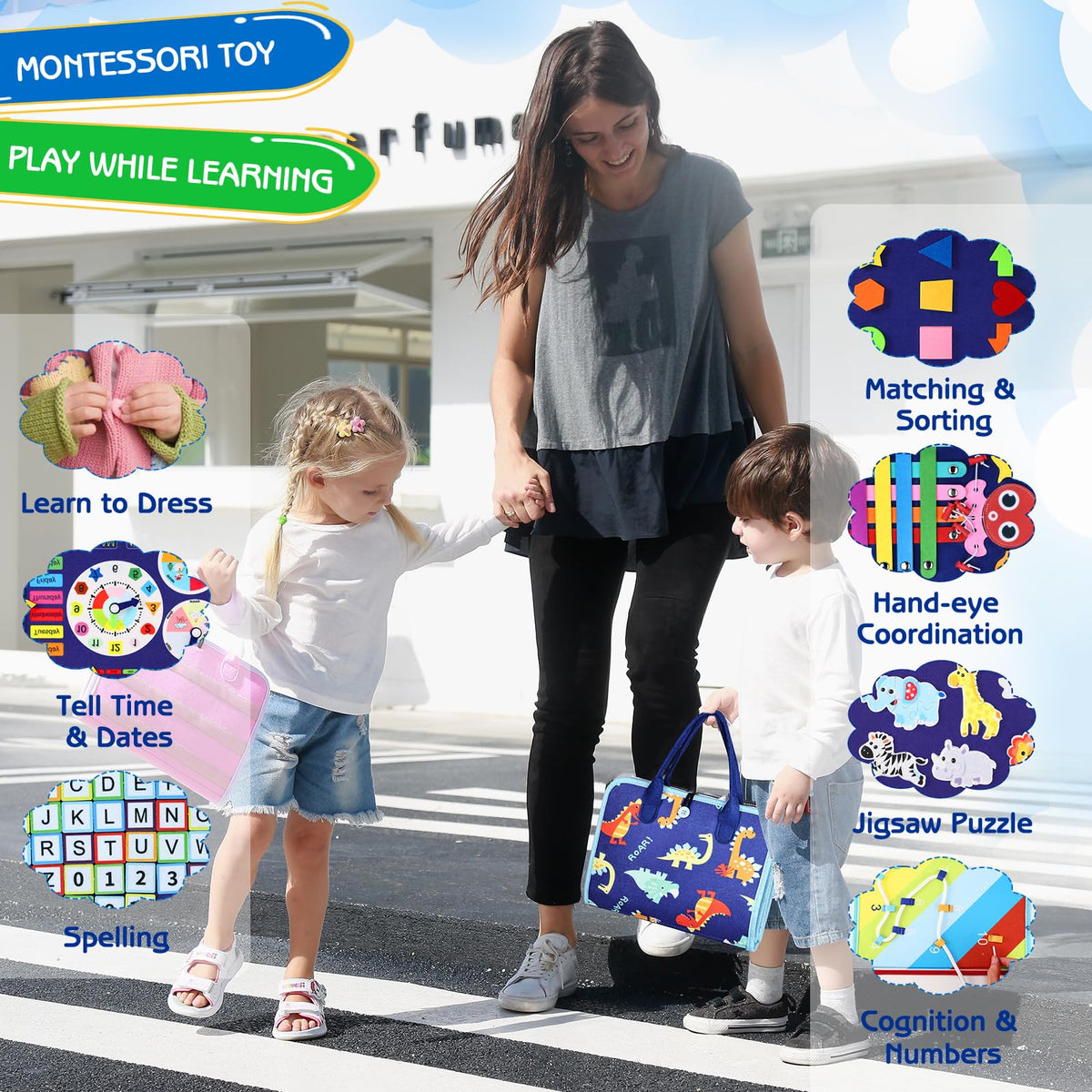 Tablero de actividades Esjay para niños pequeños