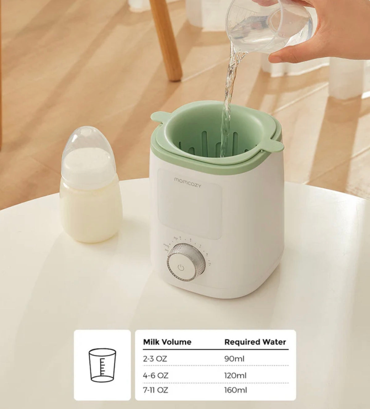 Calentador de biberones Momcozy para leche materna, alimentos