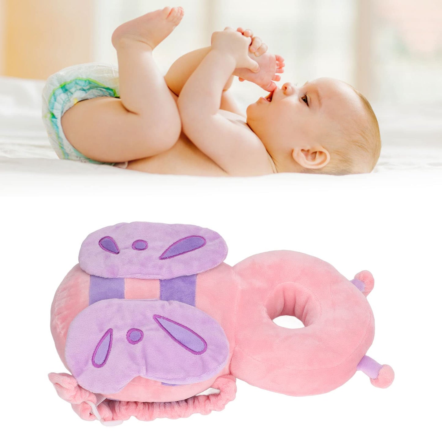Almohada de protección de mariposa para la cabeza del niño