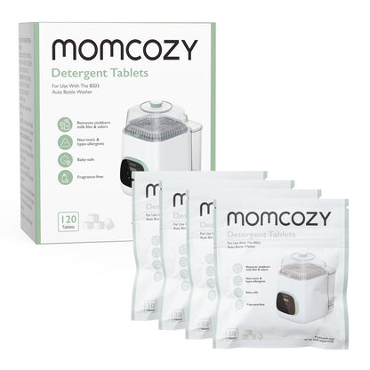 Momcozy Tabletas descalcificadoras oficiales de bloque de lavado oficiales para KleanPal Pro, 120 tabletas