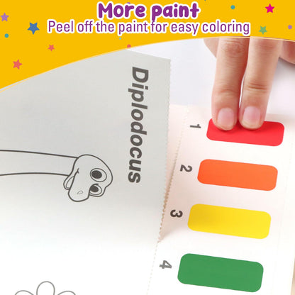 Libros para colorear con agua pigipigi: Acuarelas de dinosaurios