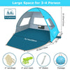COMMOUDS tienda de playa UPF 50+ para 3-4 personas