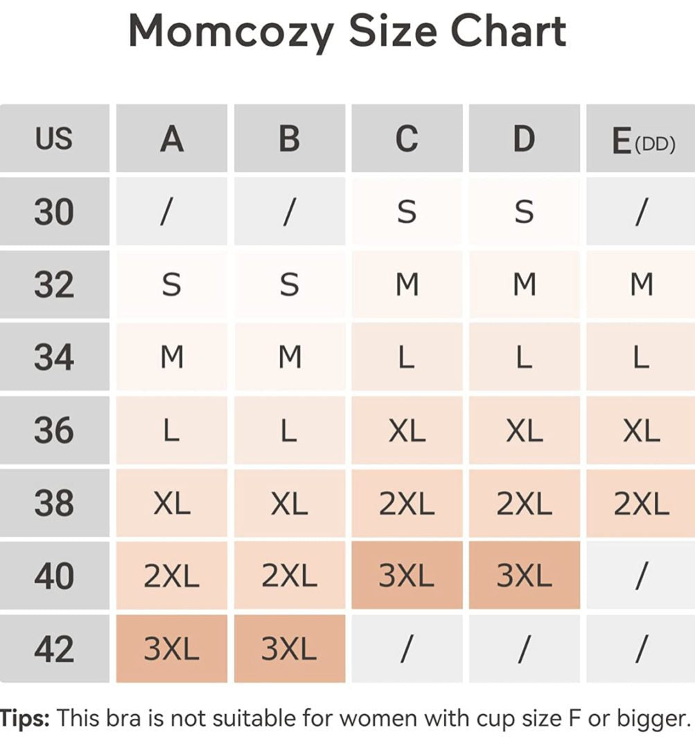 Momcozy Brasier para lactancia, sin costuras, ultra cómodo, Talla XL