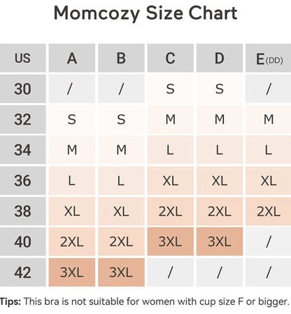 Momcozy Brasier para lactancia, sin costuras, ultra cómodo, Talla XL