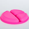 Plato de silicón con divisiones, fucsia