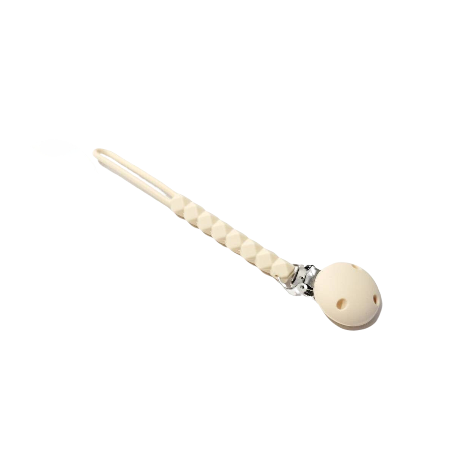 Clip para chupeta color beige