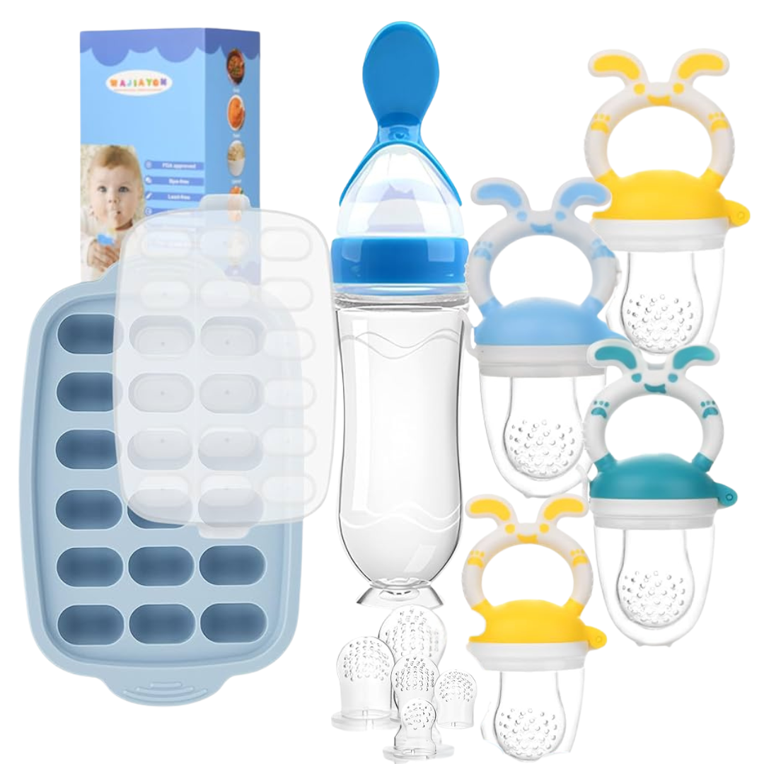 Alimentador de alimentos para bebés, moldes para paletas de leche materna para bebés y comedero de frutas para bebés