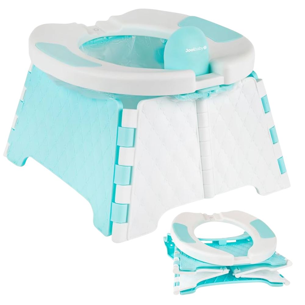 Jool - Silla portátil de entrenamiento para ir al baño con bolsa de viaje y 30 forros