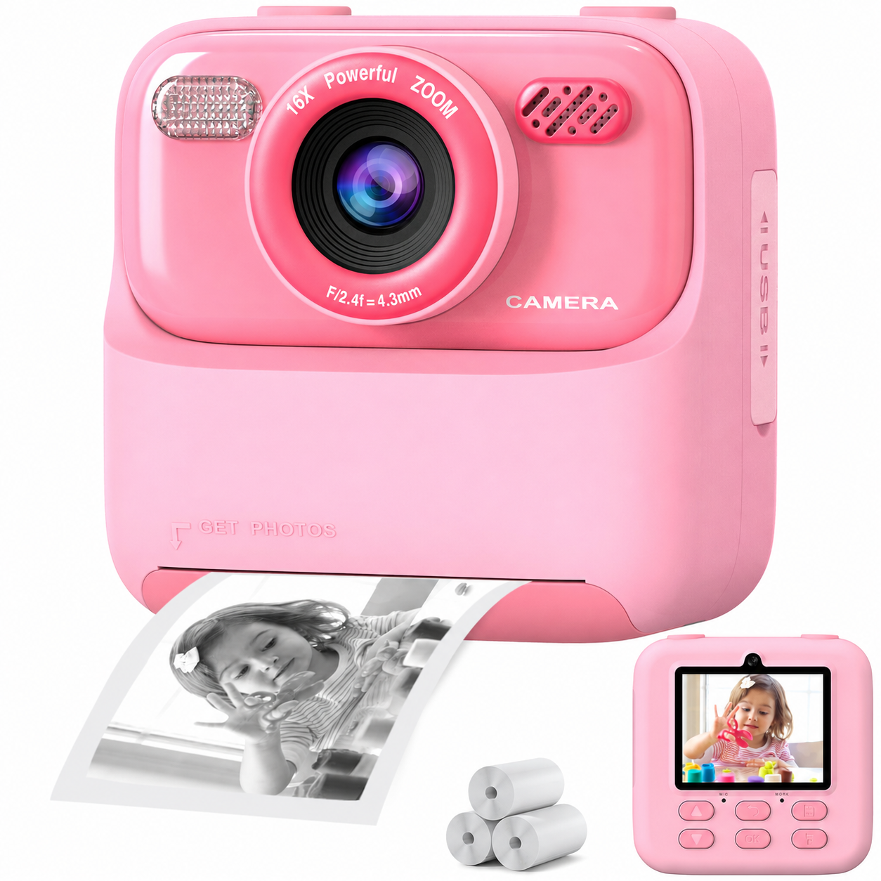 Cámara digitales instantáneas para niños y niñas