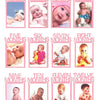 Banner de cumpleaños para bebé rosado