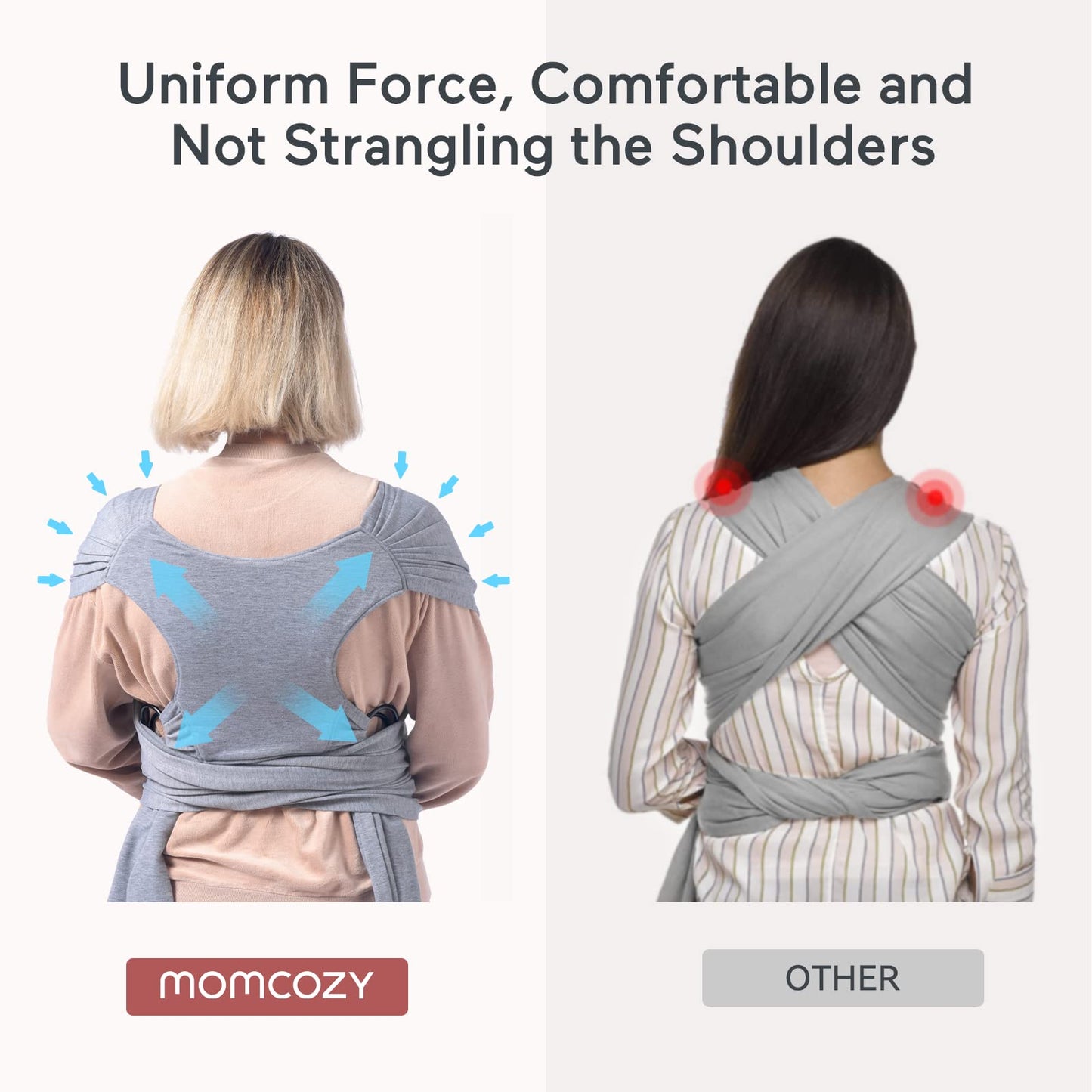 Momcozy Fular portabebés, fácil de llevar para bebés