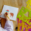 Chuckle and Roar Plantillas de arte para niños con 10 lápices de colores