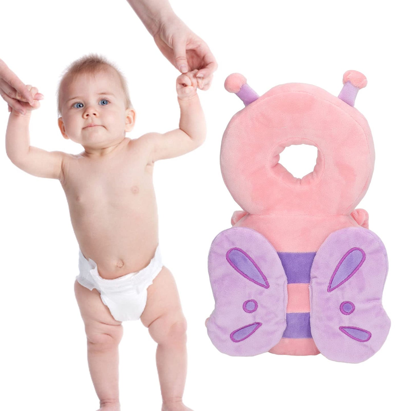 Almohada de protección de mariposa para la cabeza del niño